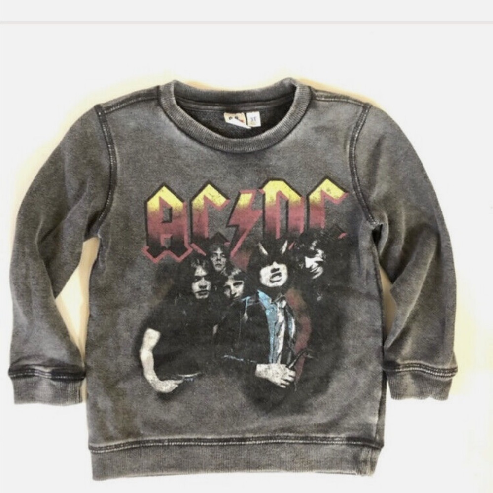 Junk Food AC/DC Kids Graphic Sweatshirt - Gray